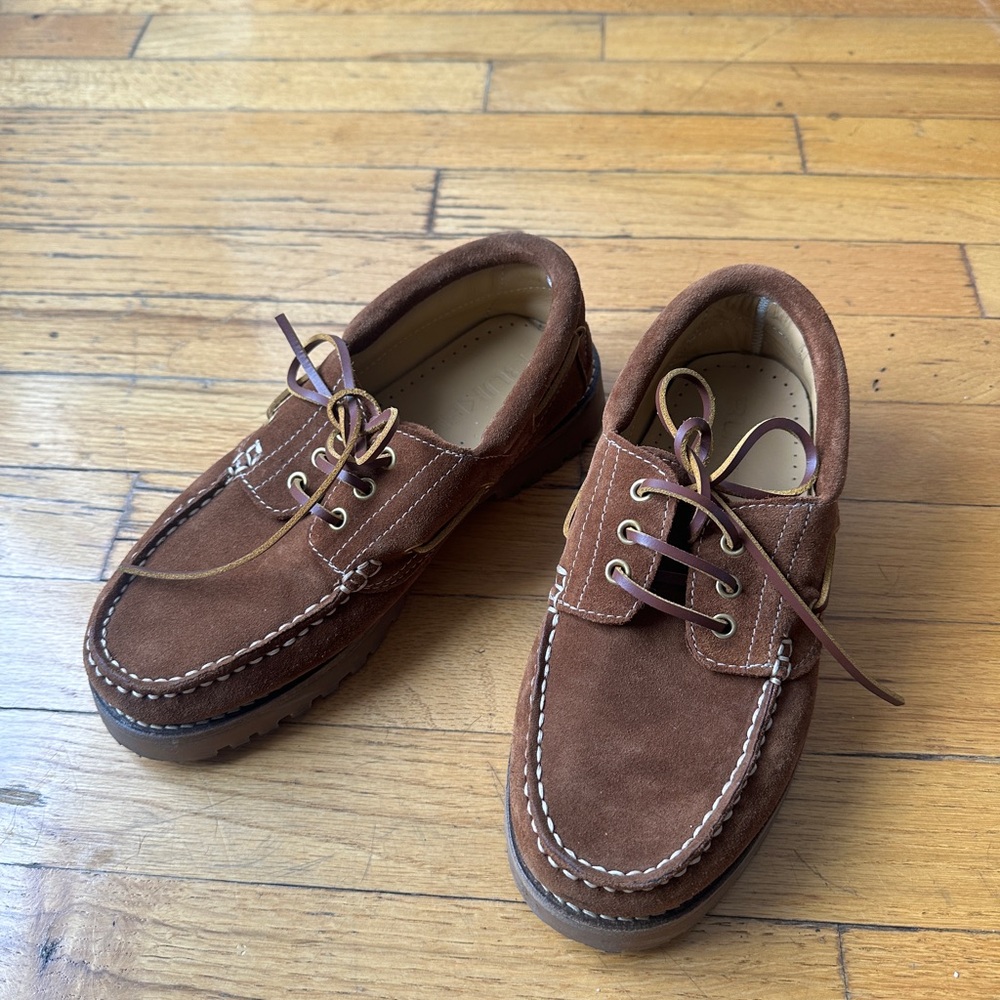 BUKELA brown Suede Boat Shoes